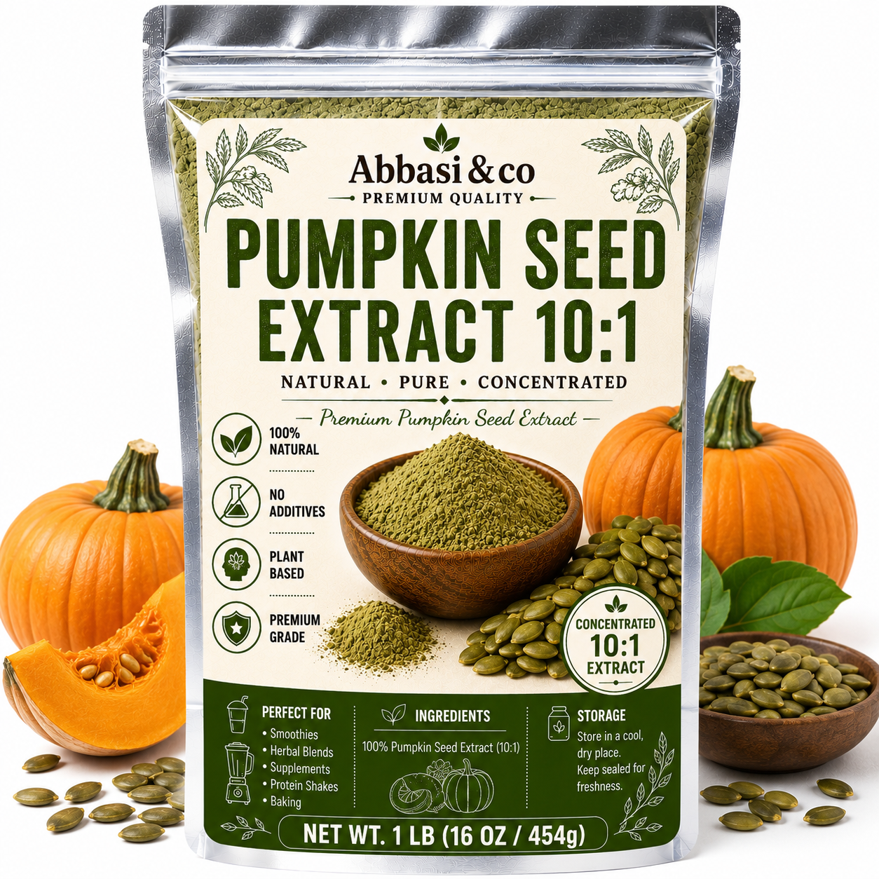 1Lb Premium Pumpkin Seed Oil Extract 10:1 Natural Pure Concentrated Plant Based No Additives