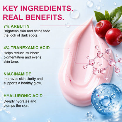 Arbutin 7% + 4% Tranexamic Acid Cream, Facial Cream for Niacinamide, Hydrating Arbutin Moisturizer, Reduce Dark Spots, Pigmentation & Blemishes for Even Tone, 120ml