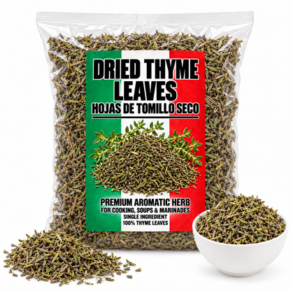 Dried Thyme Leaves Premium Aromatic Herb for Cooking Soups & Marinades 100% Hojas De Tomillo Seco IMPORTED FROM MEXICO