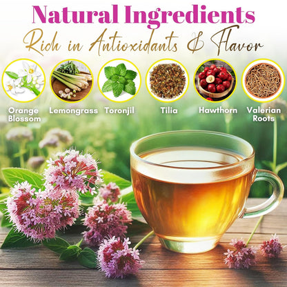 Me Vale Madre Natural Calming Tea: 100% Natural for Relaxation, Support Tranquility and Relief Herbal Tea. Te Relajante y Calmante para Nervios, Tension y Dormir Mejor – 30 Tea Bags