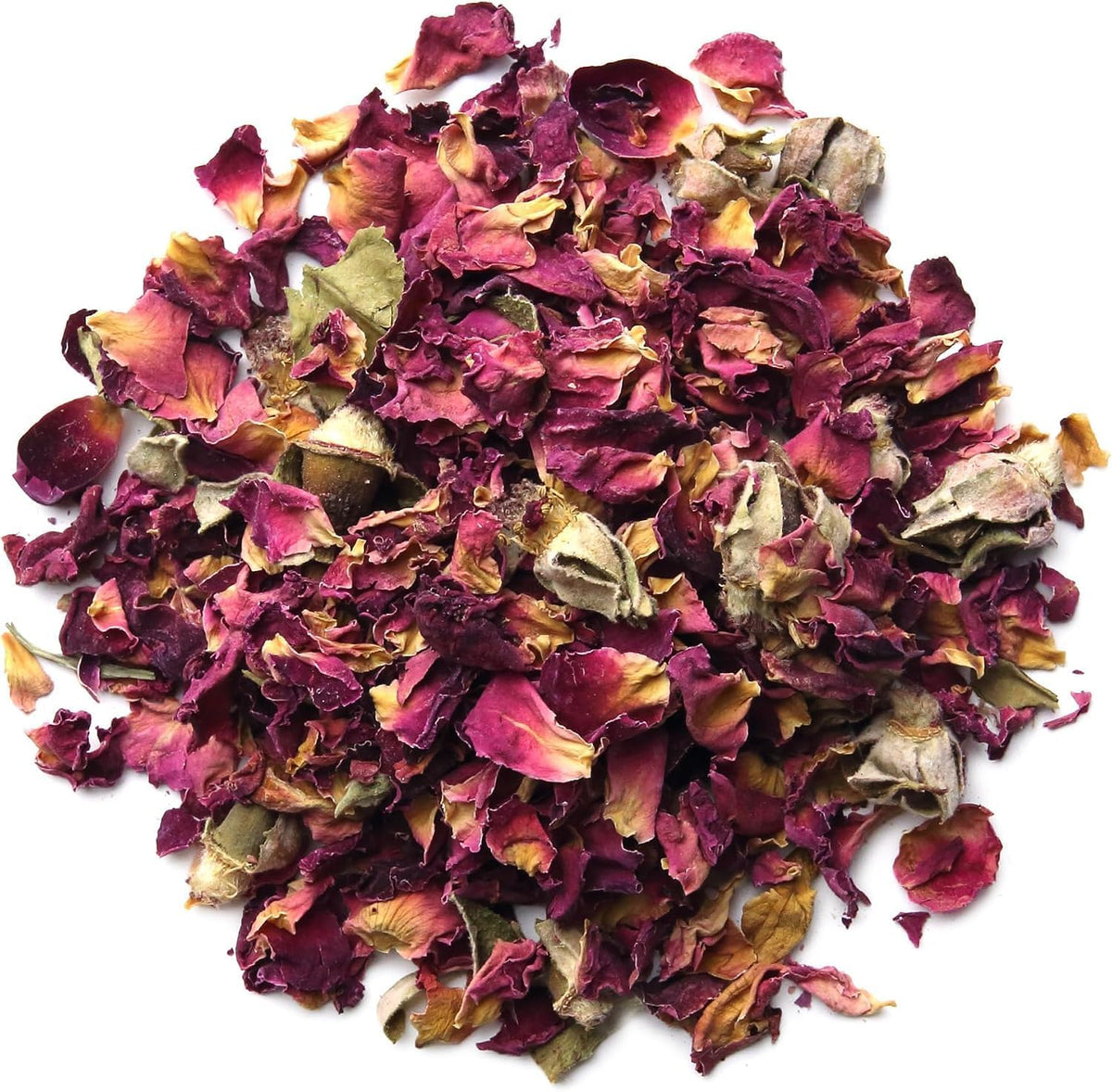 5oz Castile Rose Premium Dried Rose Petals, Rosa de Castilla Red Rose Whole Buds, Rosa Centifolia, Dried Flowers for Tea, Soap, Potpourri, Culinary Decoration, Skin & Hair Formulations