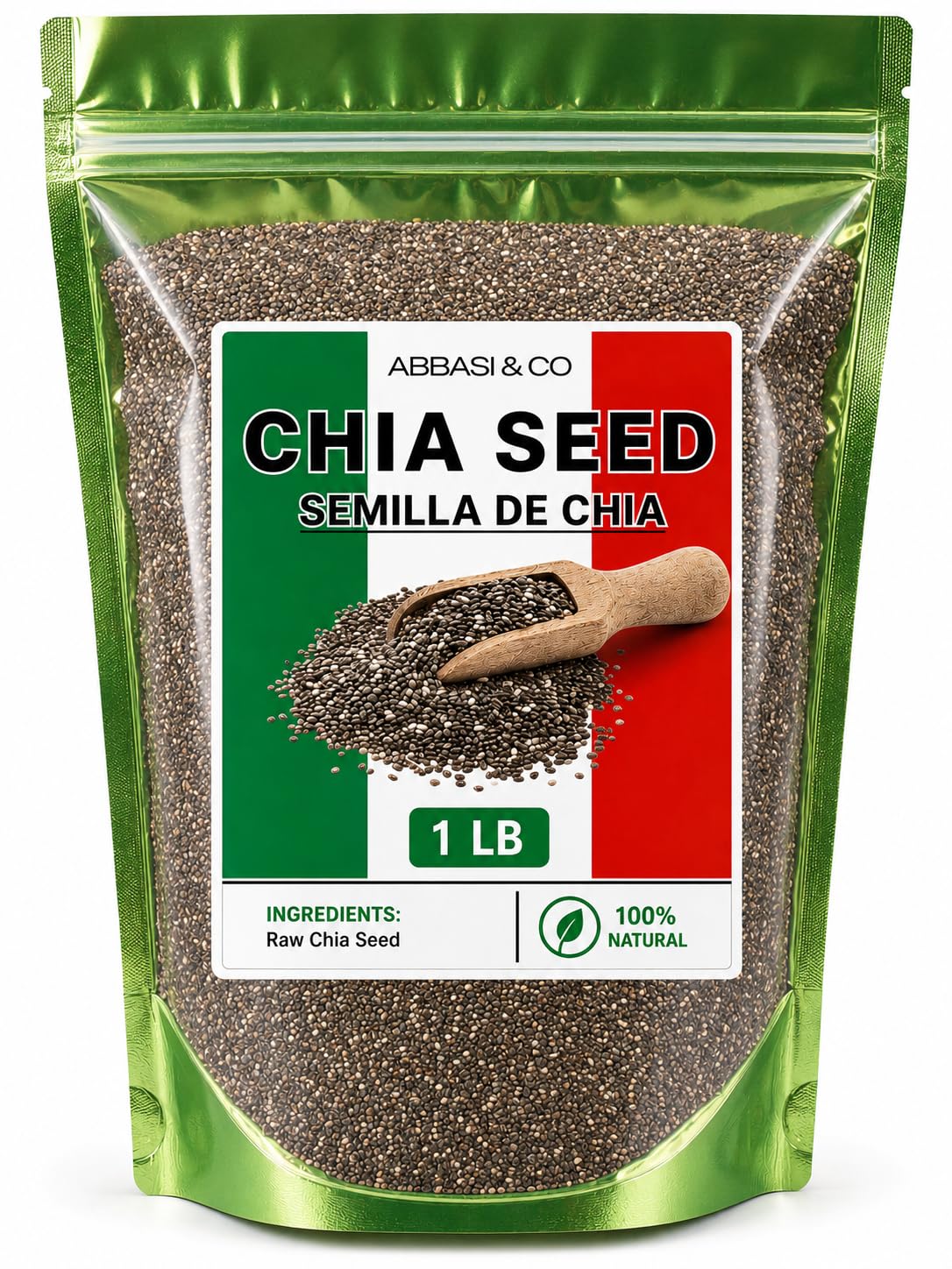 1LB Premium Mexican Chia Seeds | Semilla de Chia 100% Natural Mexicana | Non-GMO, Gluten-Free, Vegan Superfood | High in Omega-3 & Fiber, Keto & Paleo Friendly IMPORTED FROM MEXICO