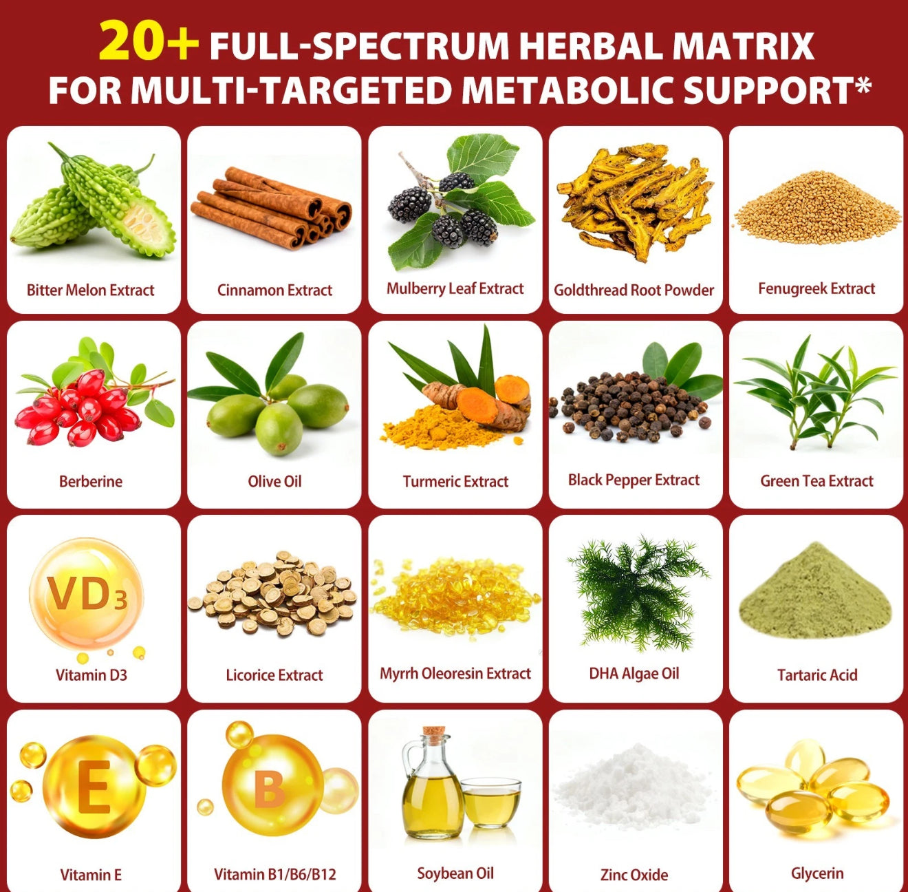 300 Softgels Blood Sugar Complex Supplement | 20+ Active Natural Herbs-Cinnamon, Bitter Melon, Mulberry Leaf, Fenugreek, Berberine, Vitamins for Energy Level, Vitality Support | Clean Ingredient