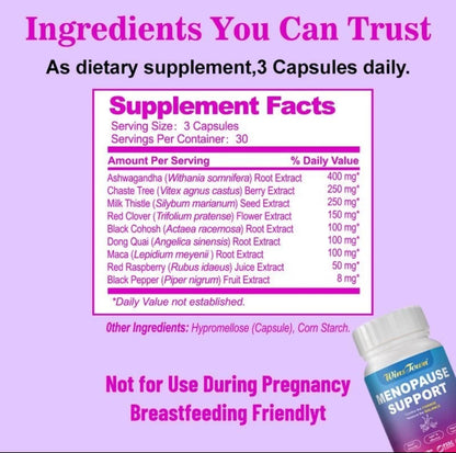 10-1 Menopause Supplement for Women - Female Hormone Balance Capsules for Night Sweats, Hot Flashes & Mood Swings with Ashwagandha, DIM, Vitamin D, DHEA - Dietary Supplement - 90Count