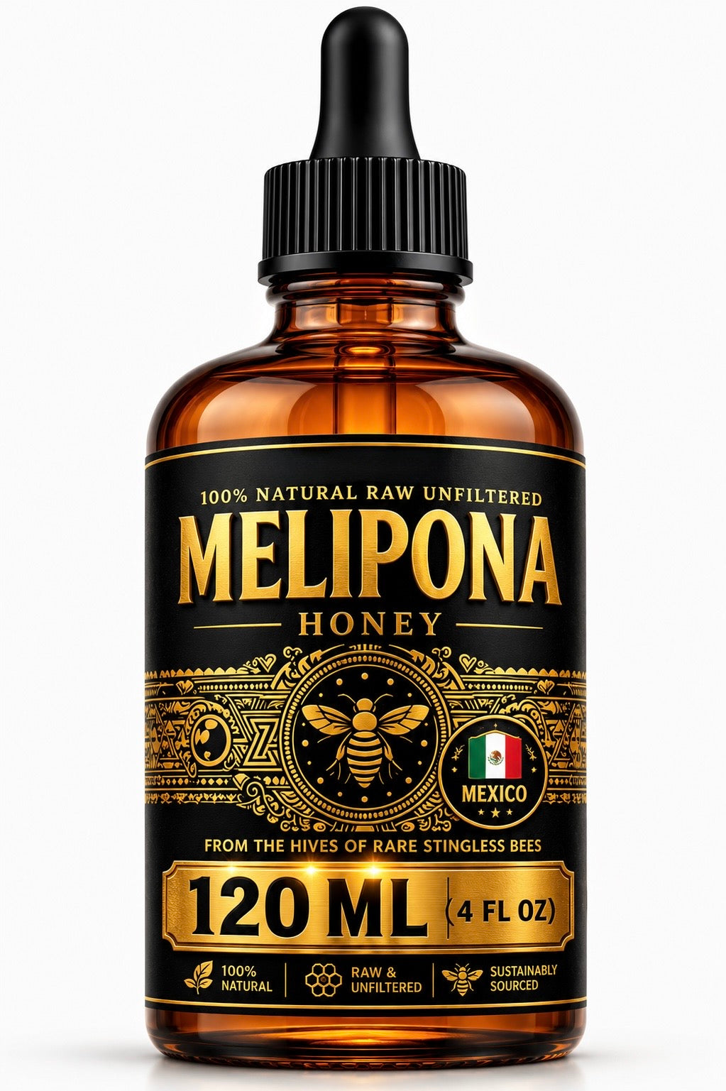 120ML JIMERITO HONEY, MIEL MELIPONA GOTAS, PURE ORIGINAL HONEY FROM MEXICO!