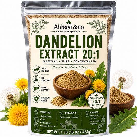 1LB Dandelion Extract Powder 20:1 Natural Pure Concentrated Premium Grade Herbal Drinks Detox Blend Great for Dandelion Root Tea