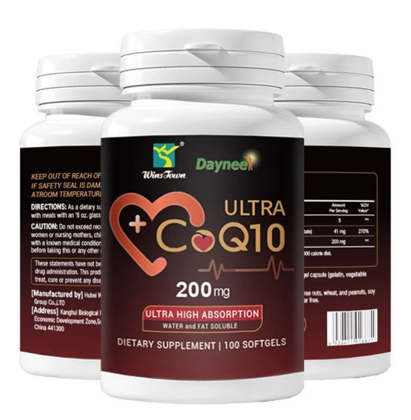 CoQ10 100mg Softgels, Ultra CoQ10 200mg, 3x Better Absorption, Antioxidant for Heart Health & Energy Production, Coenzyme Q10 Vitamins and Supplements, 4 Month Supply, 100 softgels