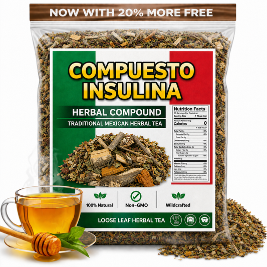 Insulina Traditional 100% Natural Dried Plant Herbal Tea – 4 oz (113g) – Gymnema Sylvestre & Costus Igneus – Wildcrafted Mexican Herb – Sugar-Free, 0 Carbs – Caffeine-Free – Loose Leaf Infusion