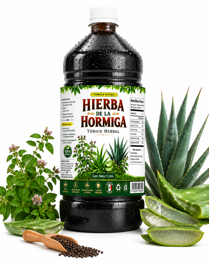 1000ML Jugo De Hierba De la Hormiga tonic Natural Jugo De Maguey y Sabilla Aloe vera - Mexican Wellness Drink tonic 1Lt
