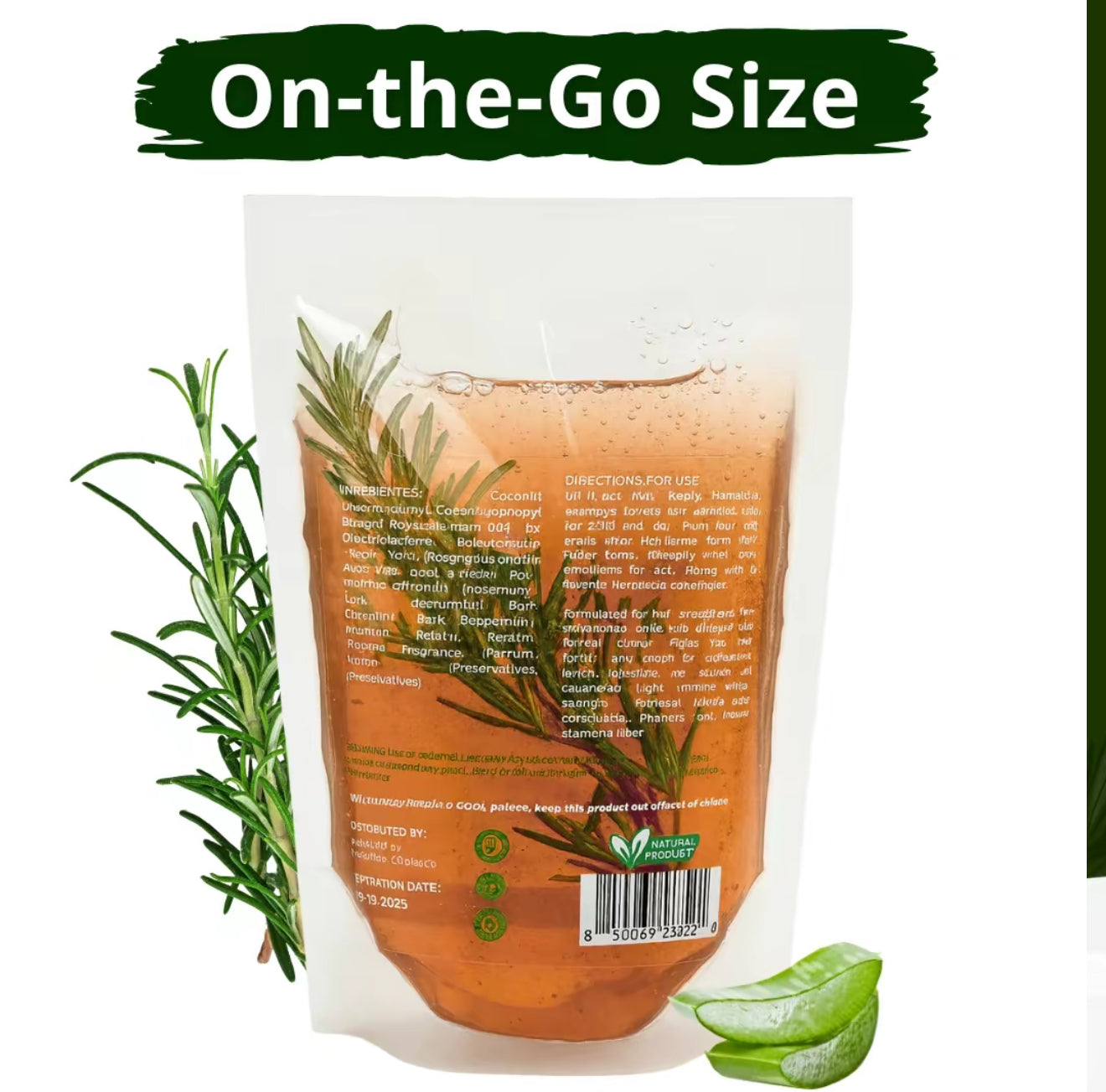 400ML Minoxidil 5% shampoo W/ Pcs of Rosemary ,Cinnamon, Aloe, Mint real Botanicals for hair growth , hair loss prevention shampoo Herbalista