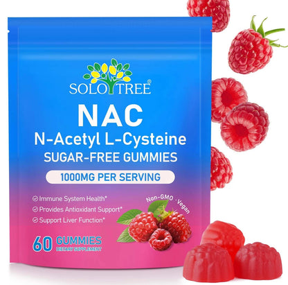 NAC Supplement - NAC Gummies 1000mg Per Serving | N-Acetyl L-Cysteine Supports Immune System Health | NAC Provides Antioxidant Support | NAC Supplement Gummies Sugar-Free - 60 Gummies