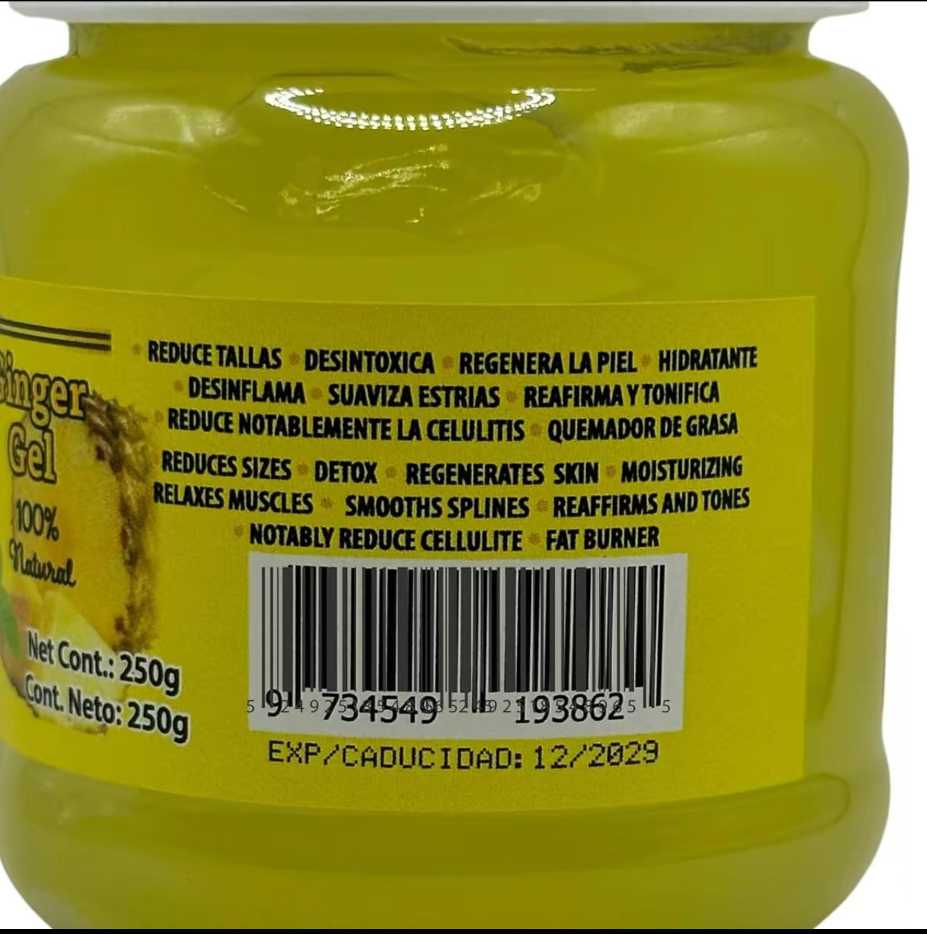 Reforzado Gel de Jengibre No+Panza - NO+PANZA Ginger Gel + Bamitol, 8.8 Ounce (Pack of 1)