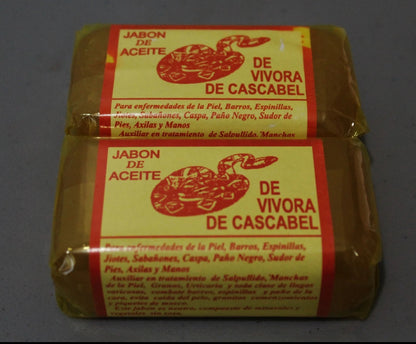 2 Pack Jabon de Aceite Vibora de cascabel Rattlesnake soap skincare acne Facial Cleansing Skin Repair Net Wt. 4.23 Oz (140gr) Improve your Skincare