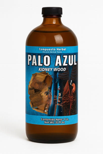 Palo Azul Herbal Tonic Supplement Kidneywood (Blue Stick) Reforzado 900ML Ancient Herbal Tonic Jugo de Palo Azul