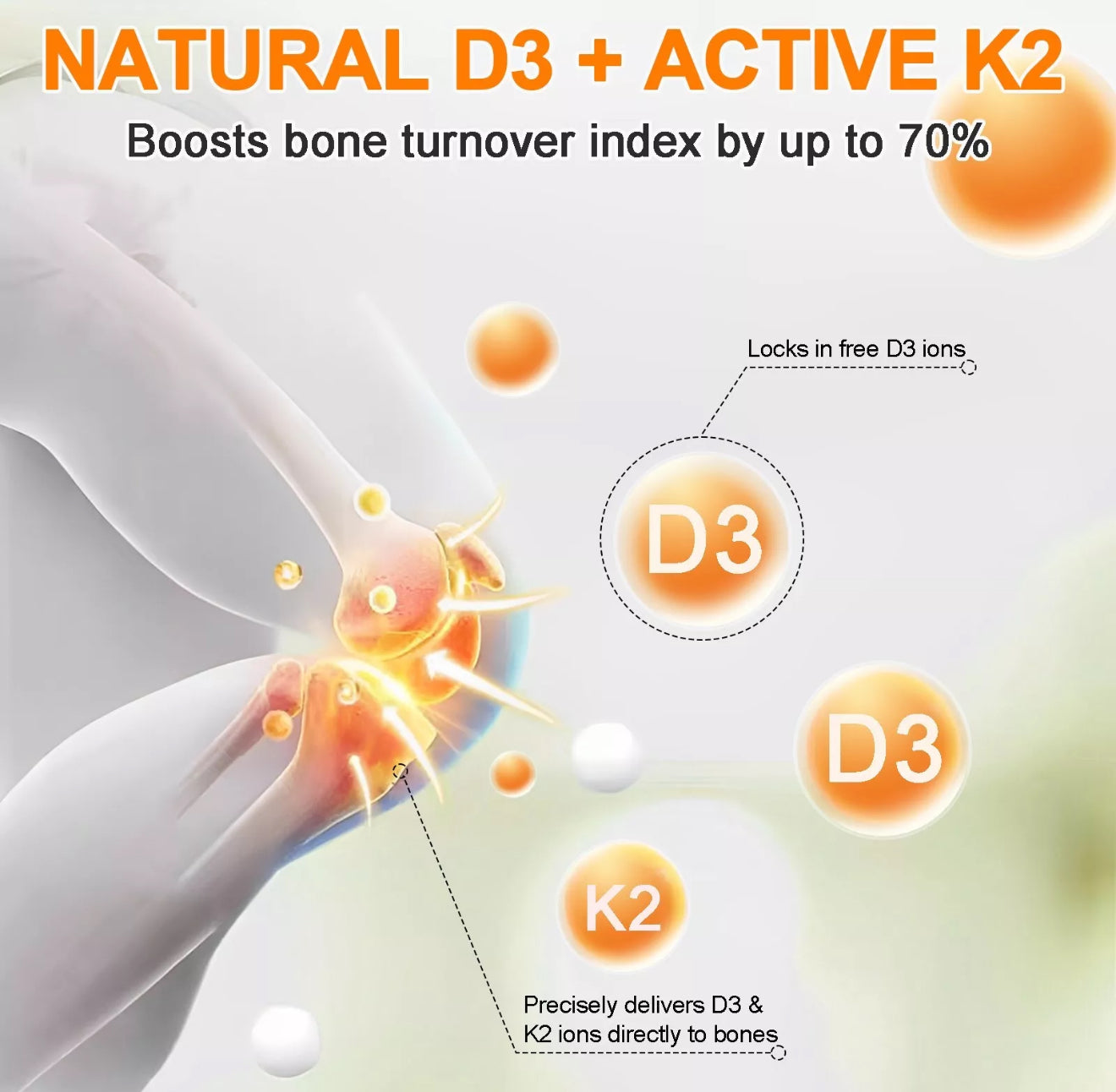 Liquid Vitamin D3 K2 5000 iu & 120 mcg - Vitamin D with MK7 Vitamin K2 Drops - Bone Density & Heart Support Liquid Vitamins for Women & Men.