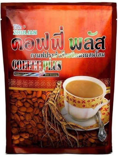 20g X 40 Sachets Zhulian Instant Coffee Plus Ginseng Healthy Coffee Form Thailand Ginseng Coffee