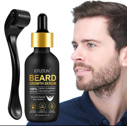 Beard Growth Oil and roller with Rosemary Oil  5% Hair growth oil and beard growth serum rapid growth , can be used for hair and beard biotin oil