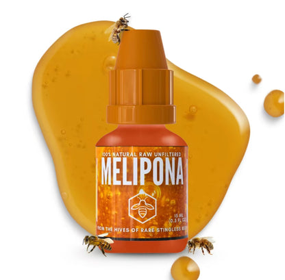 Melipona  Bee Raw Honey 15ml (0.5 Fl Oz) – Jimerito Gotas De Miel -100% Natural, Authentic, Wildcrafted Nectar – Pure & Original from Yucatán – Sweet & Tangy Flavor