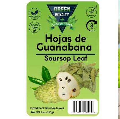 Whole Dried Graviola Soursop Leaves (4 oz 113g+ Leaves Per Bag) Hoja De Guanabana, 100% All Natural Fresh Tea From Mexico . TEA Beverage Traditional