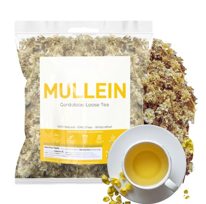 Mexican Mullein Flowers & Petals Tea  - Verbascum Thapsus - Gordolobo Herbal Tea Yellow Petals | Natural Loose Leaf Tea | Handcrafted by Nature for Freshness 4oz