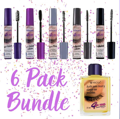 Prosa Viral 5 Pack - 4 in 1 Mascara Collection + Oil Professiona