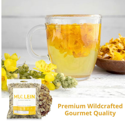 Mexican Mullein Flowers & Petals Tea  - Verbascum Thapsus - Gordolobo Herbal Tea Yellow Petals | Natural Loose Leaf Tea | Handcrafted by Nature for Freshness 4oz