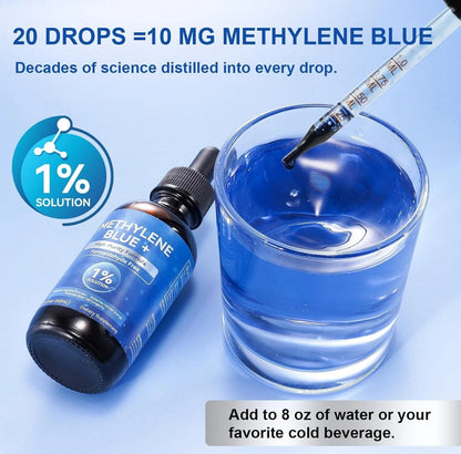 Methylene Blue Liquid Drops,Methylene Blue 1% Pharmaceutical Grade (USP). – Premium Quality