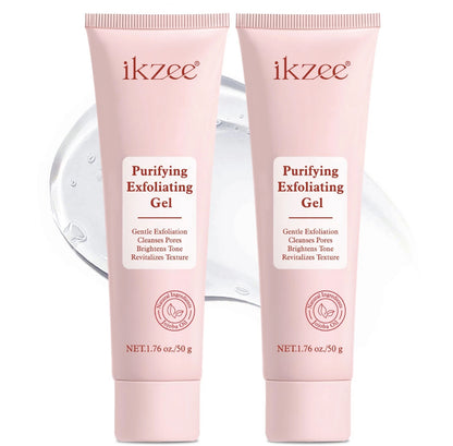 2x Purifying Exfoliating Gel, Facial Exfoliator Cleanser, Natural Exfoliating Gel Purifying Cream, Deep Cleansing Face and Body Exfoliator Scrub for All Skin (2 Pcs)