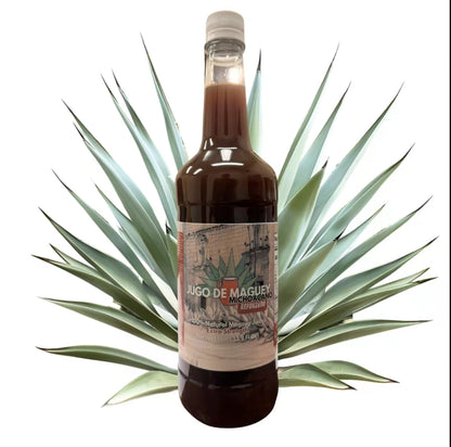 Maguey Juice - Jugo De Maguey Michoacano Tarasco de 1 litro (33.3Fl Oz) 100% Natural (Natural & Asado)
