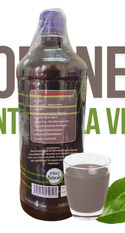 Maguey Juice - Jugo De Maguey Reforzado con Guanabana, Moronel, Cancerina, Aloe -  Michoacano Tarasco de 1 litro (33.3Fl Oz) Asado (Reinforced)