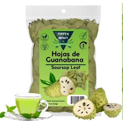 Whole Dried Graviola Soursop Leaves (4 oz 113g+ Leaves Per Bag) Hoja De Guanabana, 100% All Natural Fresh Tea From Mexico . TEA Beverage Traditional