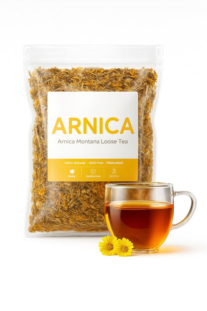 Arnica Montana Leaf Tea Petalos de Arnica - Wildcrafted Arnica Herbal Tea | Té de Árnica Natural Silvestre | 100% Natural Premium Quality Herb 4oz