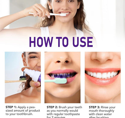 Purple Toothpaste, Teeth Whitening Colour Corrector Toothpaste for Teeth Whitening V34