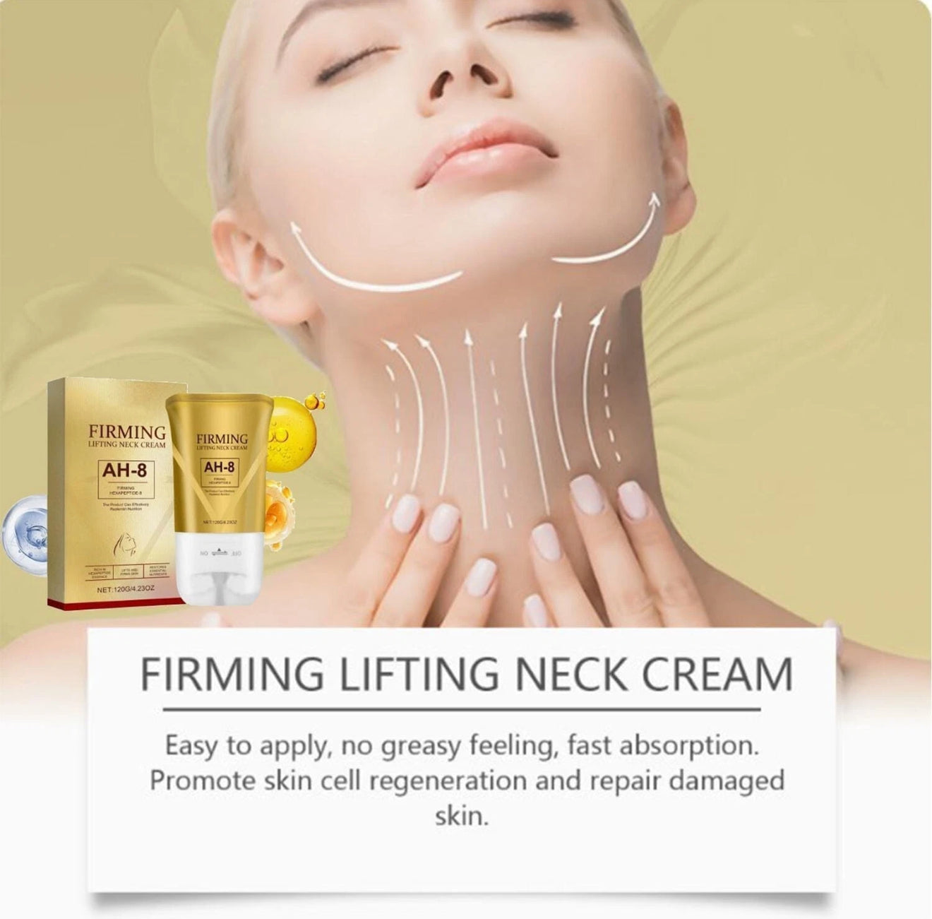 AH-8 Firming Neck Cream for Crepey Skin Body Care Comfort.