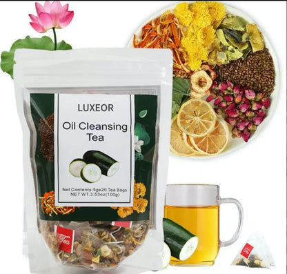 Winter Melon Lotus Leaf Tea Chrysanthemum Herbal Tea- 9 Ingredients Natural Blend Formula Tea- 25 Bags Oil Reducing Tea , Oil Cleansing Tea , renal tea