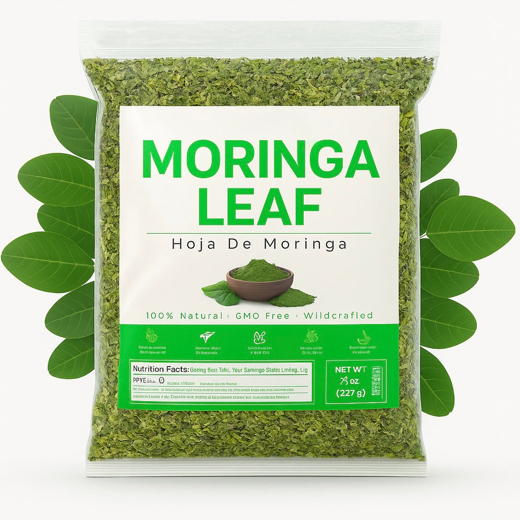 Moringa Leaf loose tea , Moringa leaves , loose leaf moringa tea , te Hojas de Moringa oleifera made in Mexico 4oz