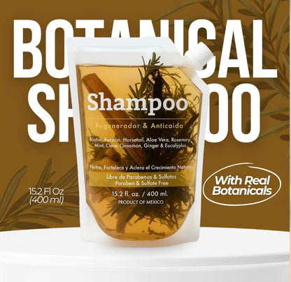 Herbalista Herbal Shampoo 400 W/ Real Pcs of Rosemary, Cinnamon, Anise, Cloves