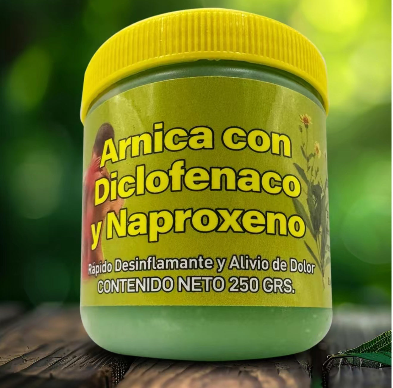 Arnica Gel (Massage Balm)–4.23 oz(120 g)Full-Body Muscle Support Herbal Pomada Muscular for Massage & arnica con diclofenaco y naproxeno