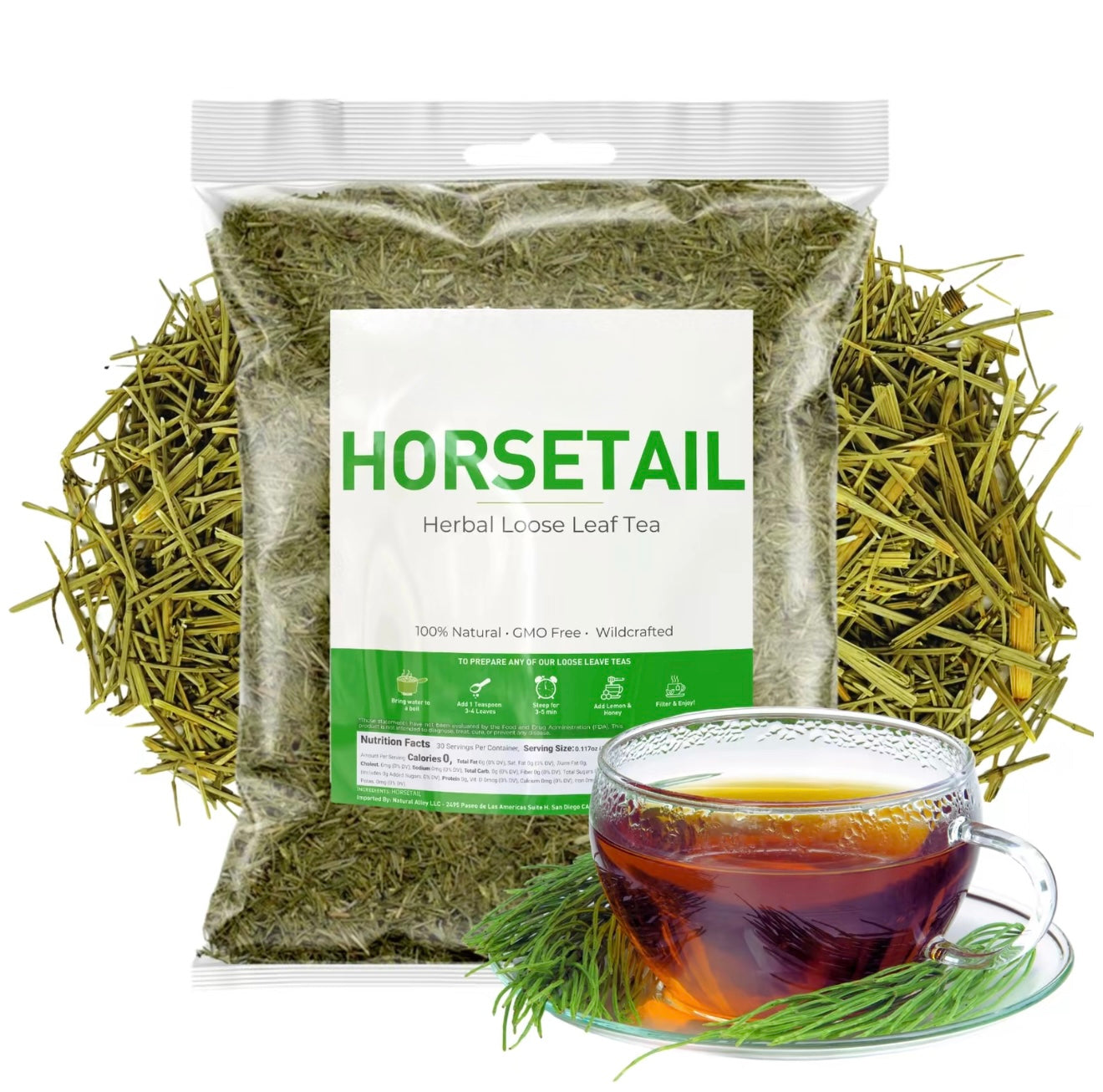 VIRAL Cola de Caballo TE Horsetail Herb Cola de Caballo Hierba, Horse Tail Plant Tea, Shave Grass Loose Leaf TEA 4oz