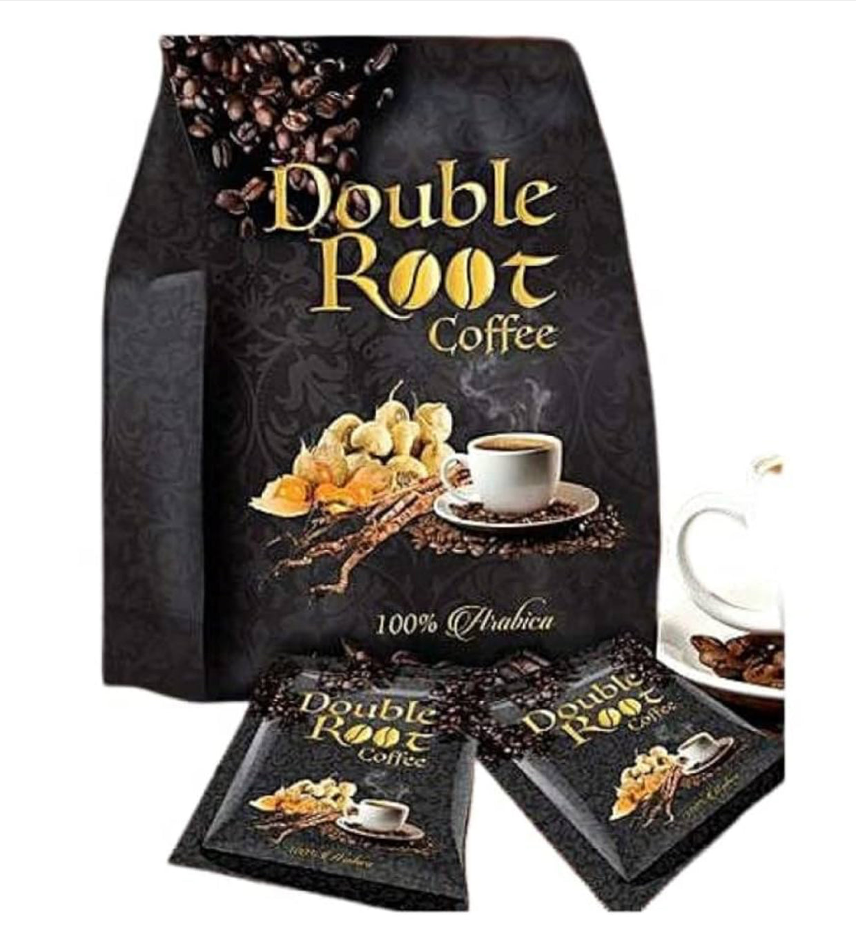 Superlife Double Root Coffee Aribica coffee with ashwagandha extract , Tongat Ali , and Maca root extract