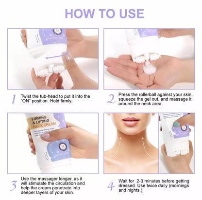 Neck Firming cream , for tightening and wrinkles , firming skin and fine lines , neck lift cream 120ML