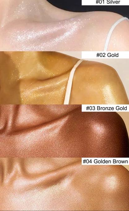 Shimmer Oil 100ml, Moisturizing Long Lasting Body Luminizer Face Brighten.