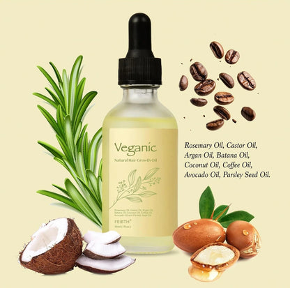 Veganic Hair Growth Oil with Rosemary oil.