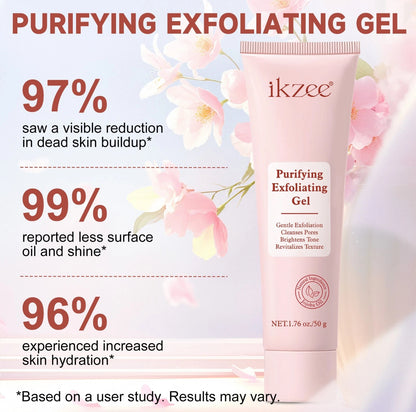 2x Purifying Exfoliating Gel, Facial Exfoliator Cleanser, Natural Exfoliating Gel Purifying Cream, Deep Cleansing Face and Body Exfoliator Scrub for All Skin (2 Pcs)