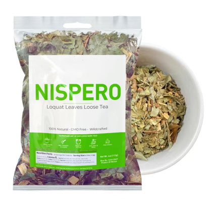 VIRAL Te Hojas de Nispero (té de hojas de níspero) - 100% natural, artesanal, sin OMG, sin gluten, vegano Tea  Nispero Herbal Tea , Loquat tea wild crafted , imported from Mexico 4oz