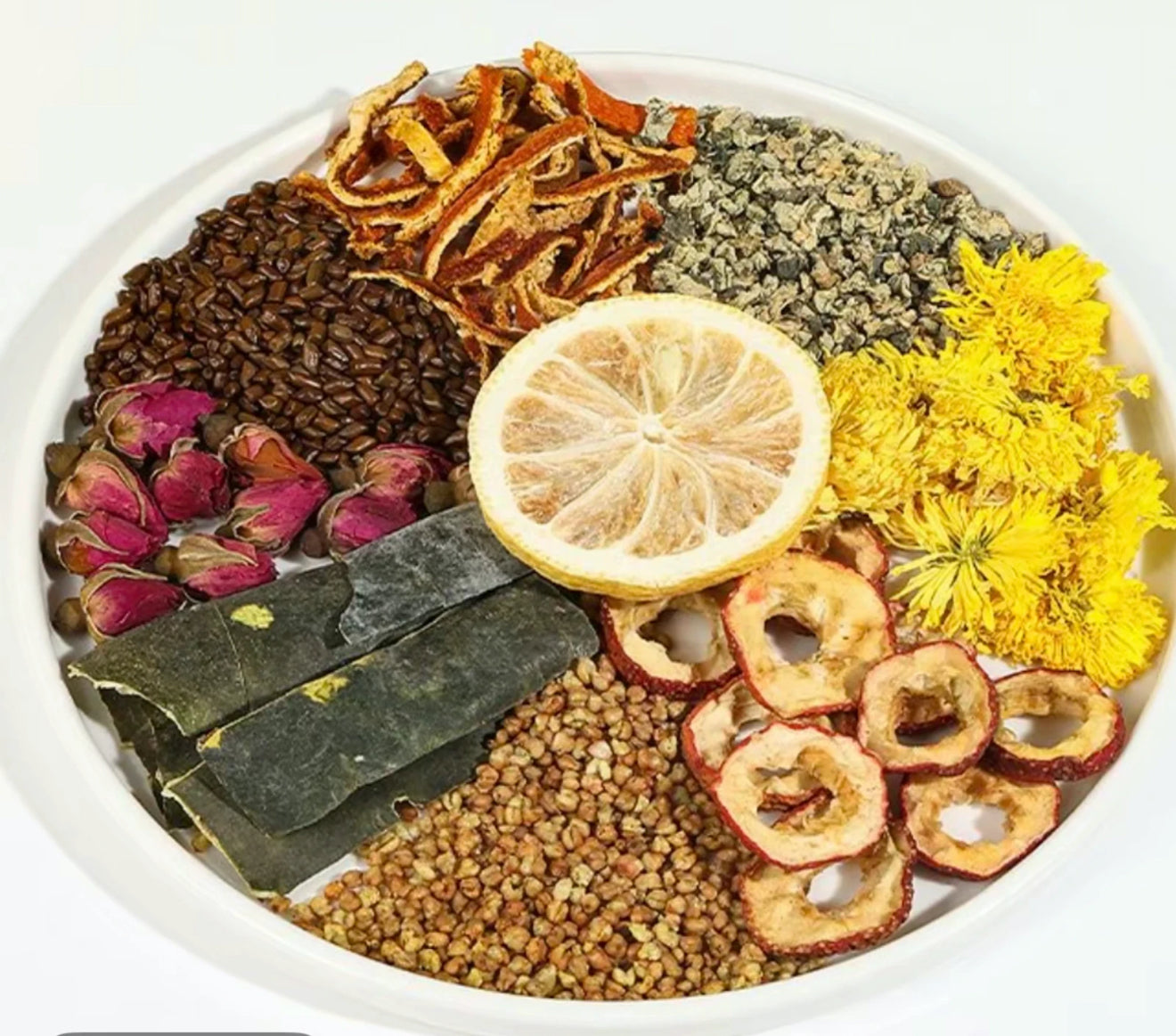 Winter Melon Lotus Leaf Tea Chrysanthemum Herbal Tea- 9 Ingredients Natural Blend Formula Tea- 25 Bags Oil Reducing Tea , Oil Cleansing Tea , renal tea