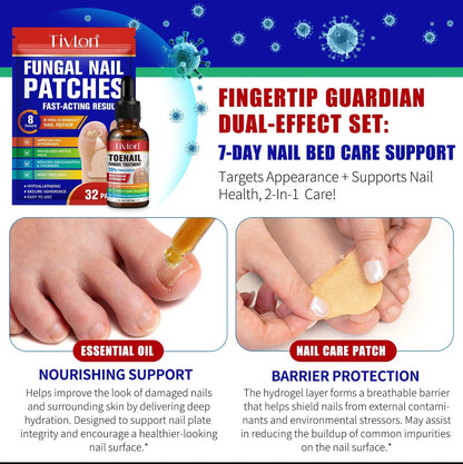 32PCS Nail Fungus Treatment For Toenails Nail Repair & Fungal Patches + OIL SET