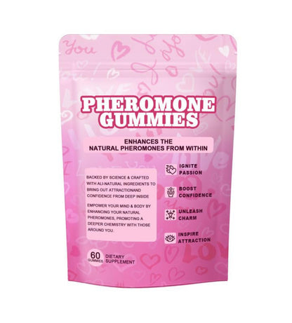 Pheromone Gummies for Women - Enhance Your Charisma - Natural Hormone Balance & Body Odor Support with Maca, Fenugreek, Beetroot, Parsley & L-Arginine – Glow from Within – 60 Vegan Gummies