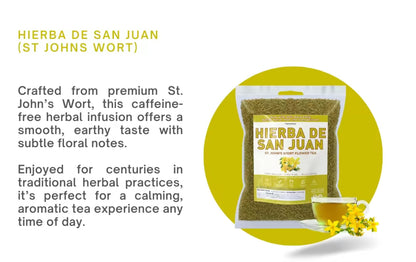 St. John's Wort Flower Tea | Hierba de San Juan Te - 100% Natural & Aromatic Herbal Beverage - Makes 40+ Cups 5oz