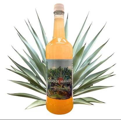 Maguey Juice - Jugo De Maguey Michoacano Tarasco de 1 litro (33.3Fl Oz) 100% Natural (Natural & Asado)